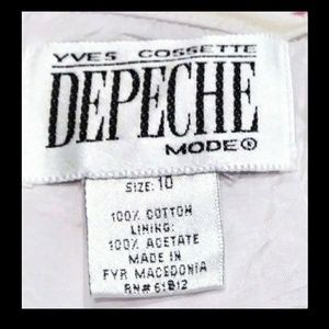 Yves Cossette Depeche Mode Dresses - Halter Dress White Pink Geometric Floral Size 10 Yves Cossette Depeche Mode Dresses - Halter Dress White Pink Geometric Floral Size 10